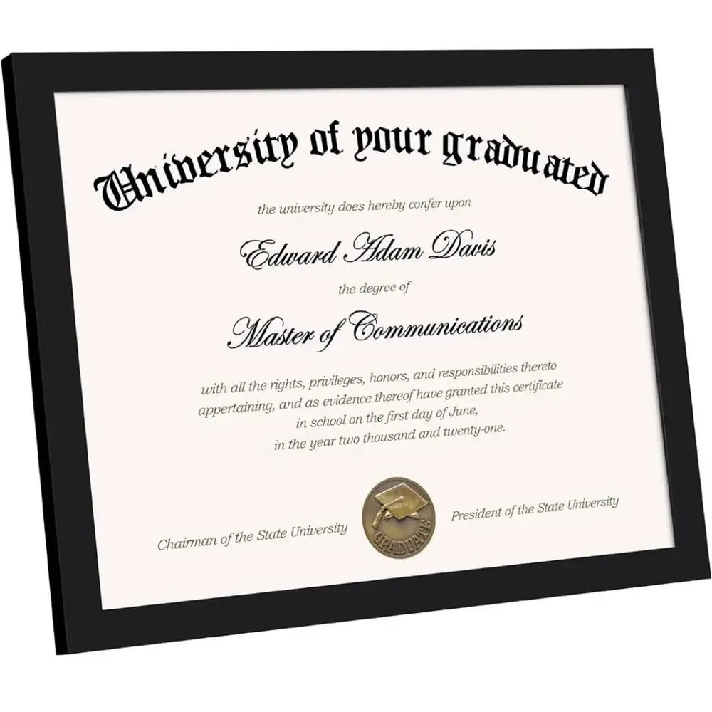upsimples 8.5 x 11 Certificate Frames Black 5 Pack